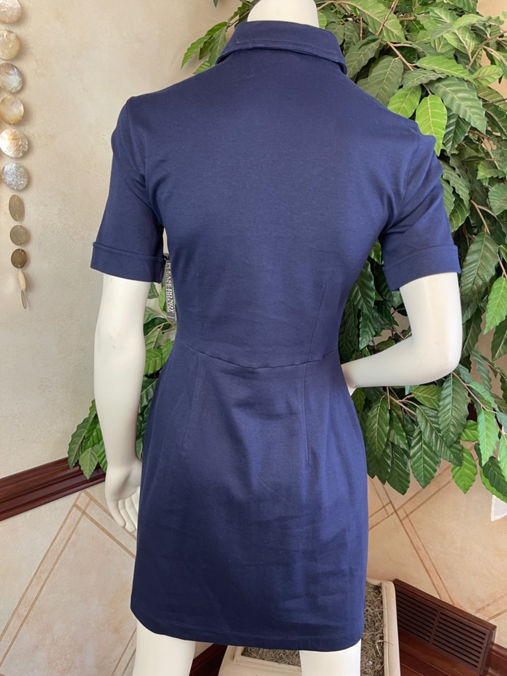 NY&CO NAVY SNAP FRONT SHORT SLEEVE DRESS - Picture 5 of 10